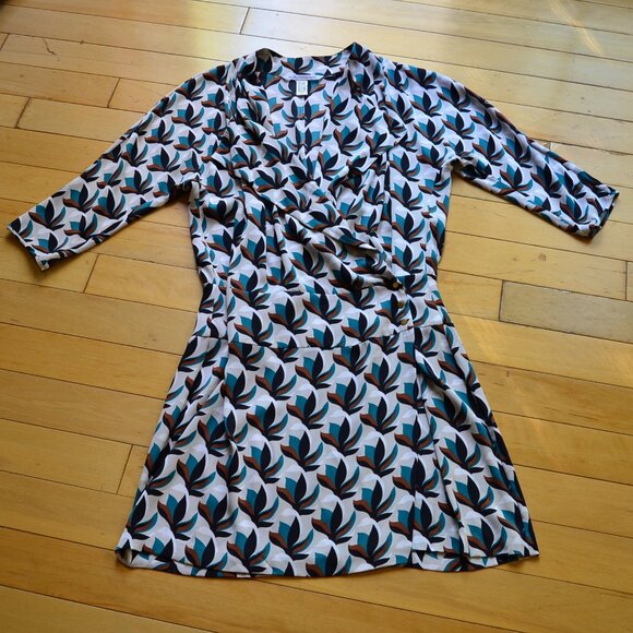 Diane Von Furstenberg DVF Agaton wrap silk dress Size 12 - Picture 1 of 16